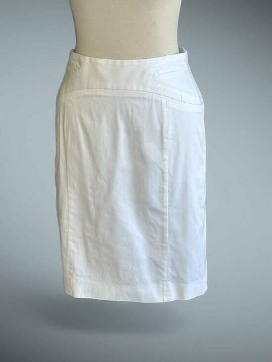 Grace Elements Dresses & Skirts - Grace Elements White Pencil Skirt Stretch Cotton Size 8 Petite